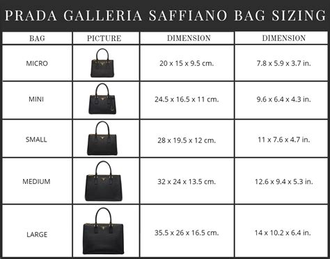 mini prada saffiano size